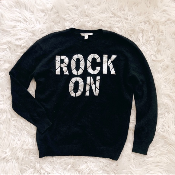 Autumn Cashmere Sweaters - • Autumn Cashmere • Rock On Cashmere Sweater Black